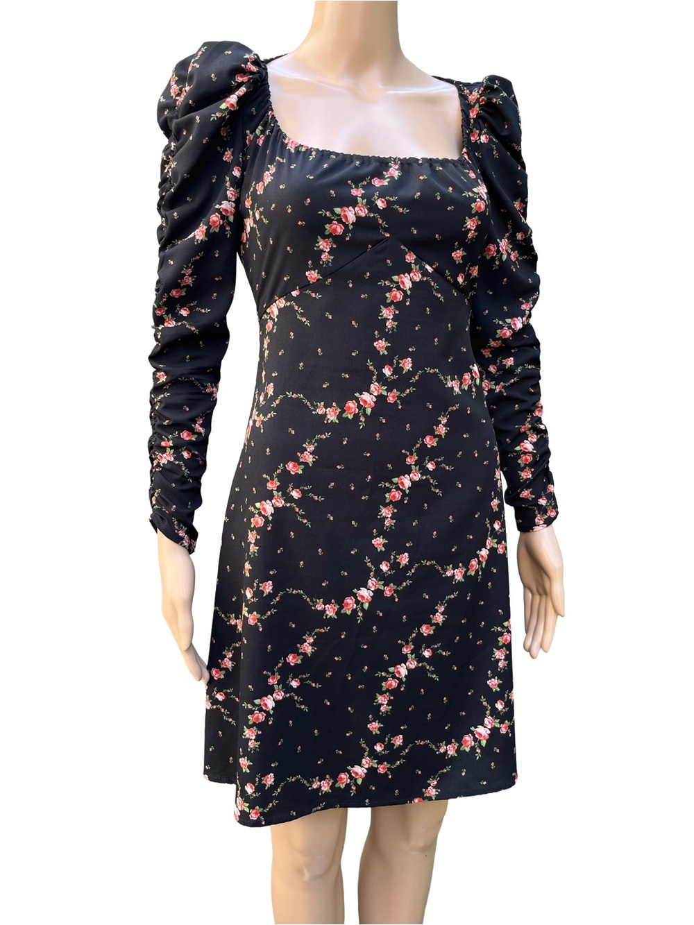 Topshop Tall Floral Puff Sleeve Mini Dress 4